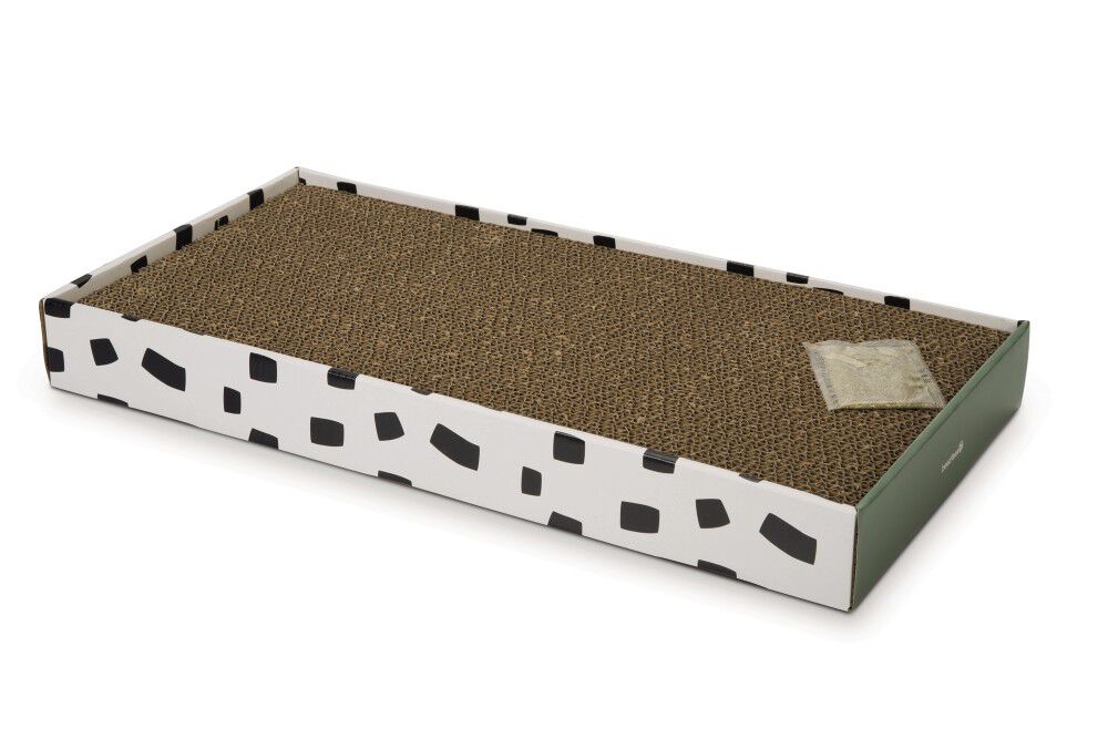 Beeztees Jixy Karton - Krabplank - Wit Bruin - 10x47x10 cm