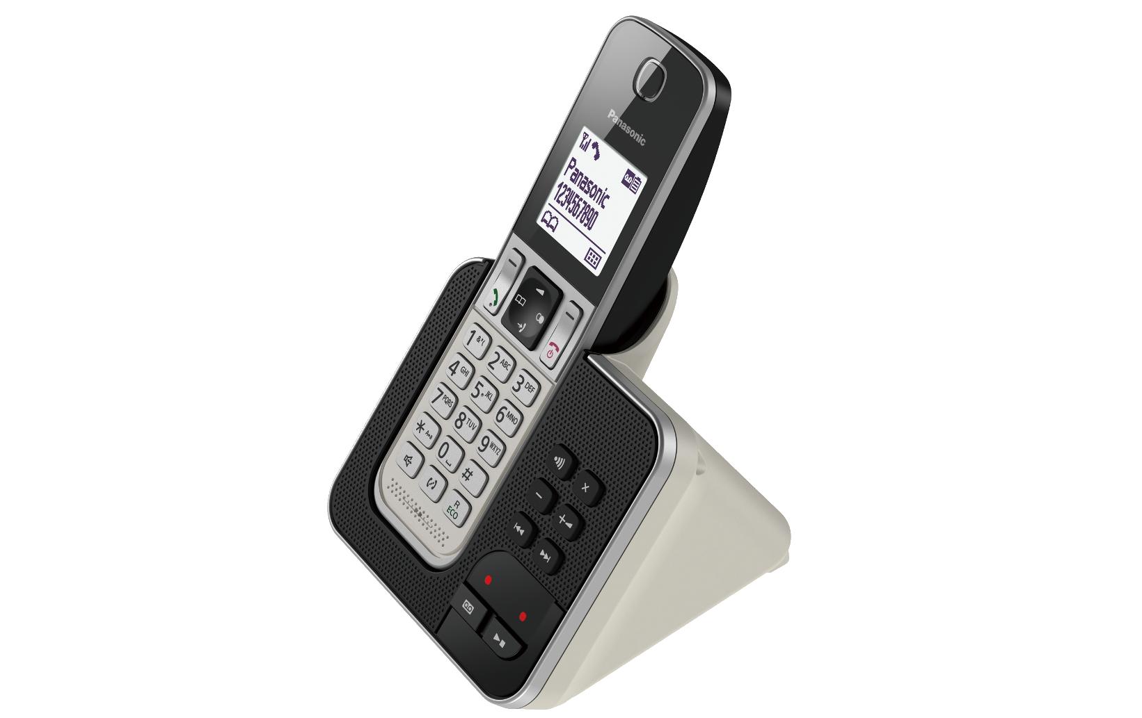Schnurlostelefon KX-TGD323SLW Trio Schwarz/Silber<br>Grosses 3-fach DECT-Schnurlostelefon Set