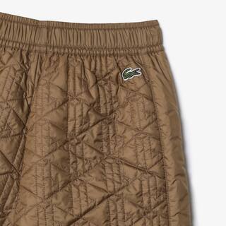 Pantalon de survêtement paddé motif monogramme Pantalons de survêtement - Marron - Lacoste - Femme