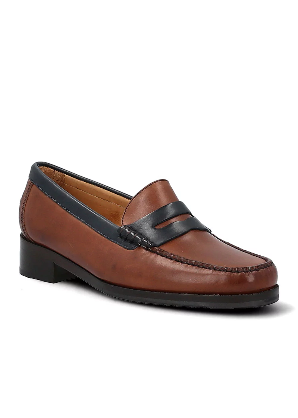 MOCASSIN HEEL MOC BICOLORE