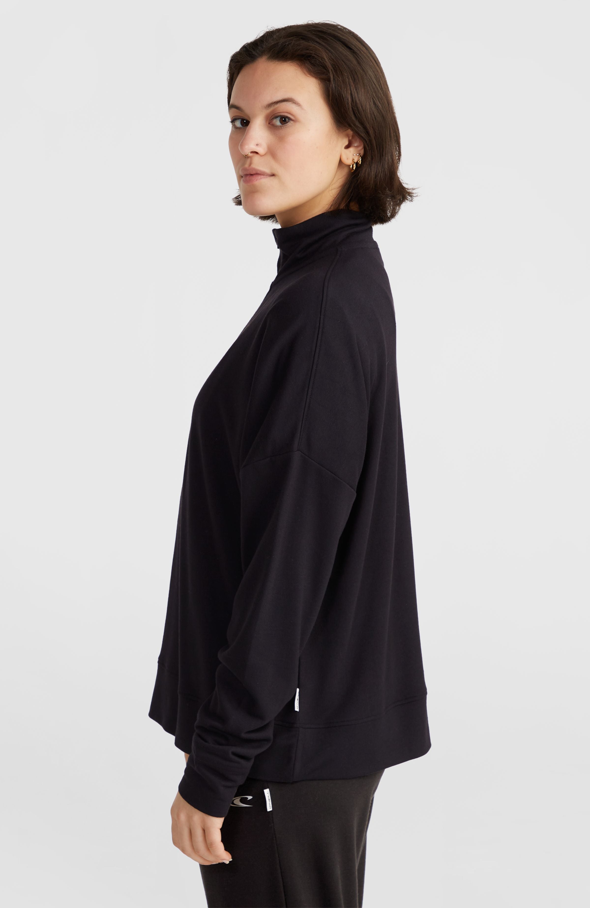 Sweater met halve rits