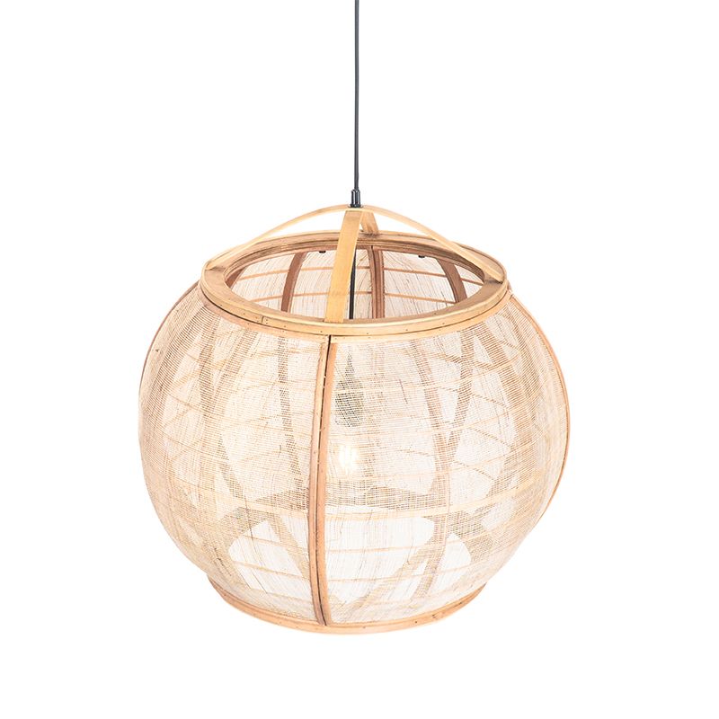 Smart hanglamp bruin 58 cm incl. Wifi G95 - Pascal