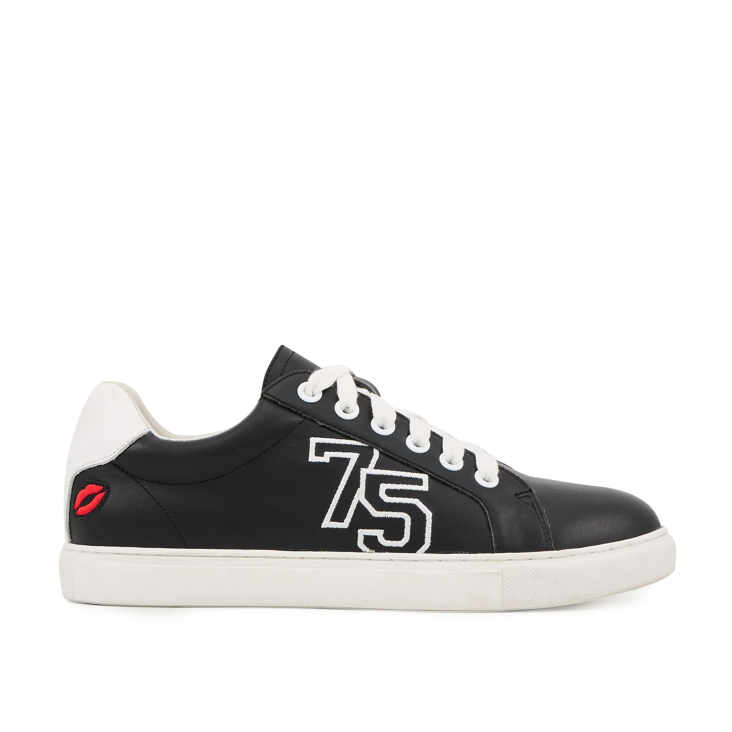SIMONE COLLEGE - Sneakers en cuir | Noir