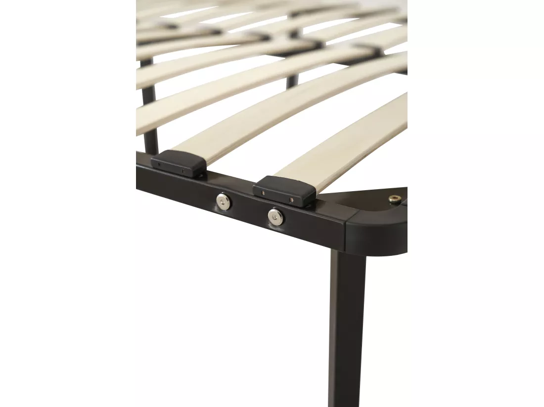 Sommier 120x190 cm Solide et Confortable Cadre à lattes 9 Pieds Métal Montage Facile 1,2 mm