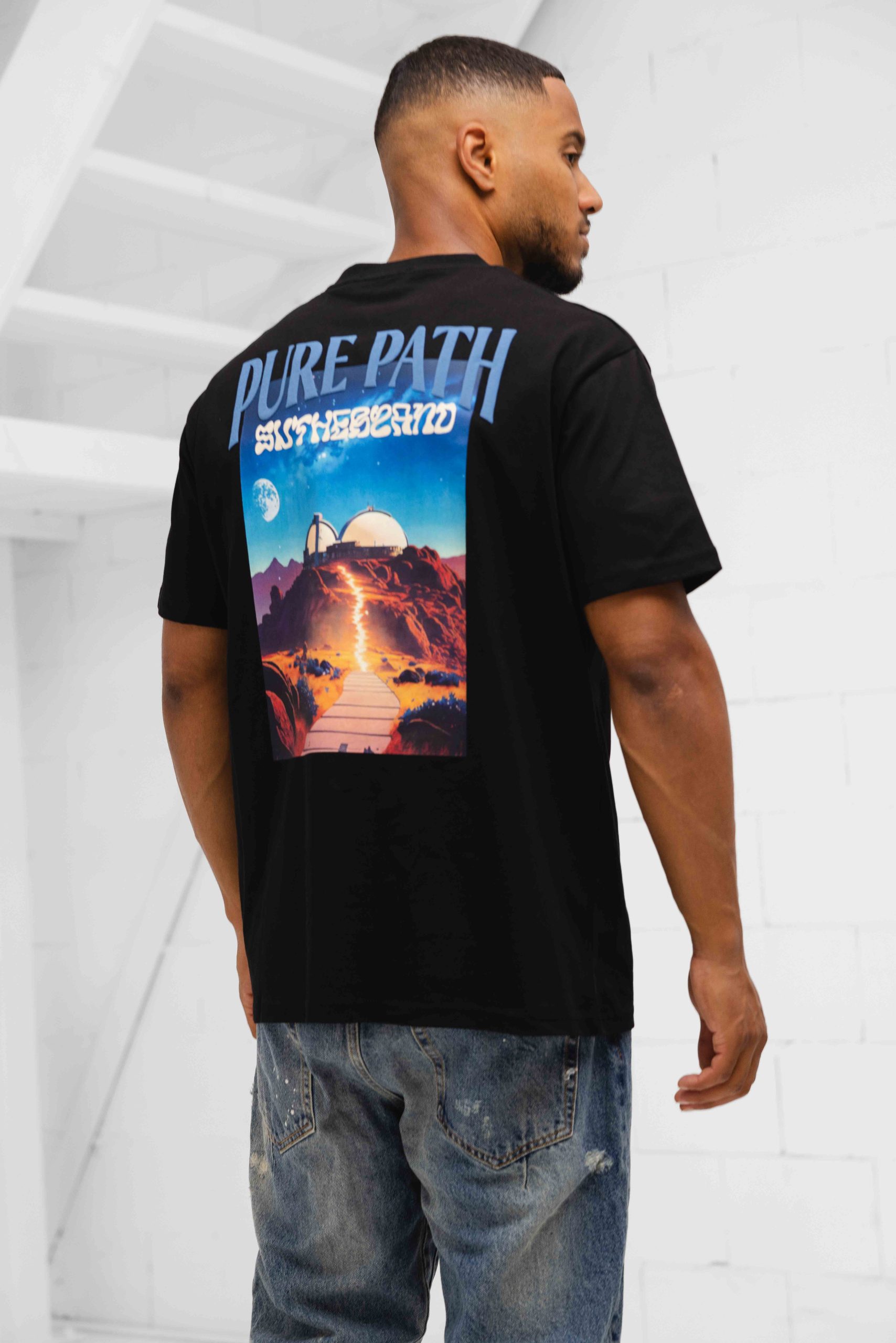 Pure Path Sutherland Observatory T-Shirt Heren Zwart
