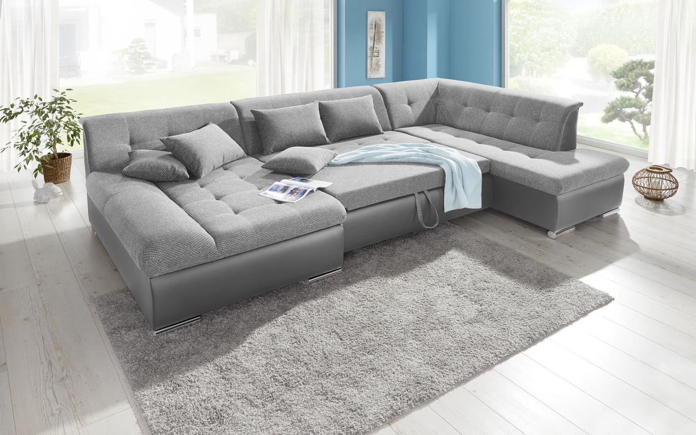 Wohnlandschaft mit Bettfunktion