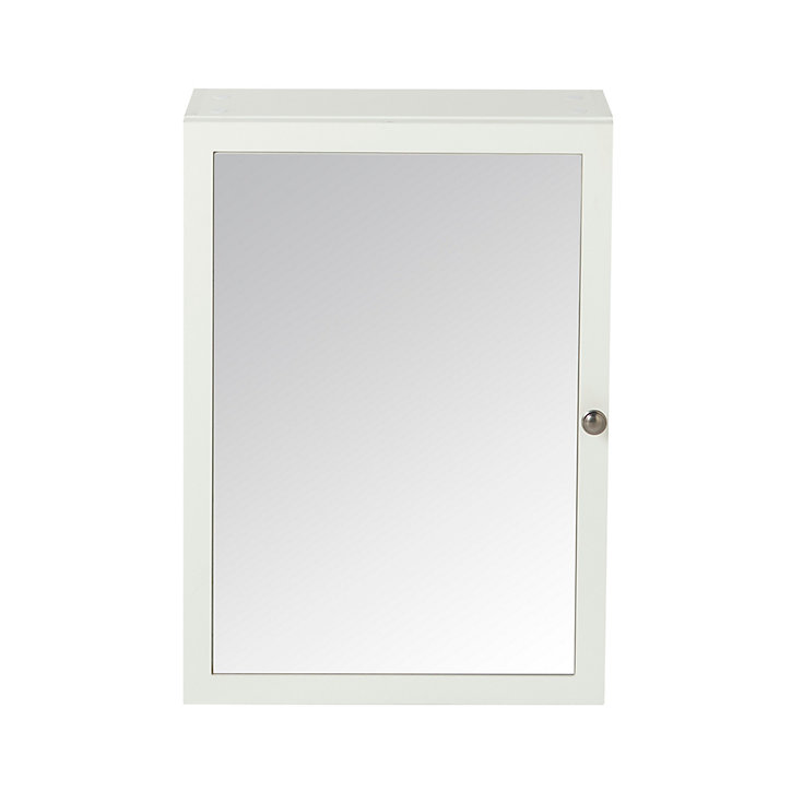 Armoire de salle de bains avec miroir 50x70x15 cm, blanc, GoodHome Perma
