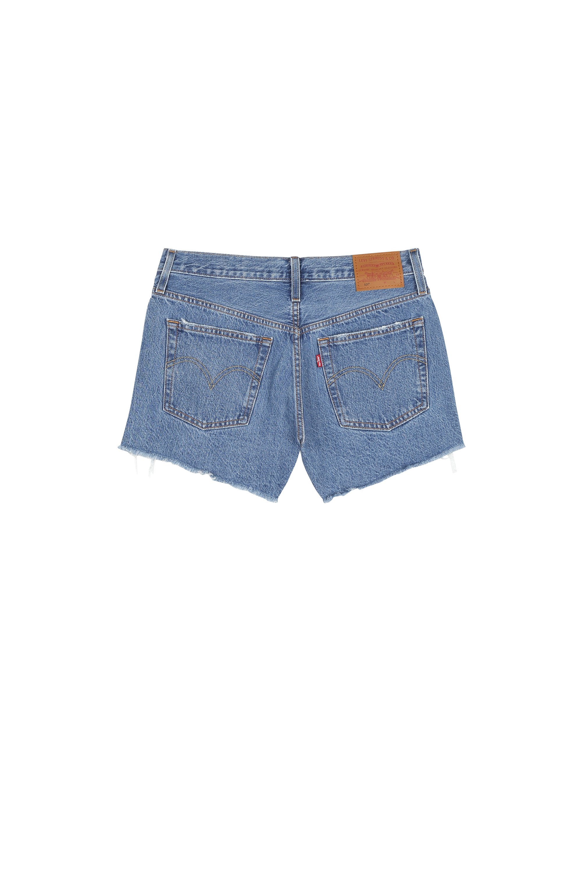 LEVI'S Short court en denim délavé 501 ORIGINAL  Bleu
