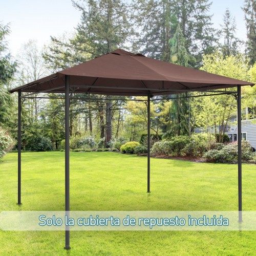Cobertura para gazebo de jardim cor café