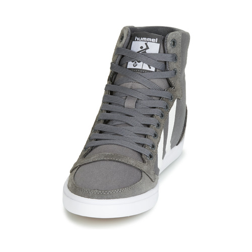 hummel - SLIMMER STADIL HIGH - Gris / Blanc
