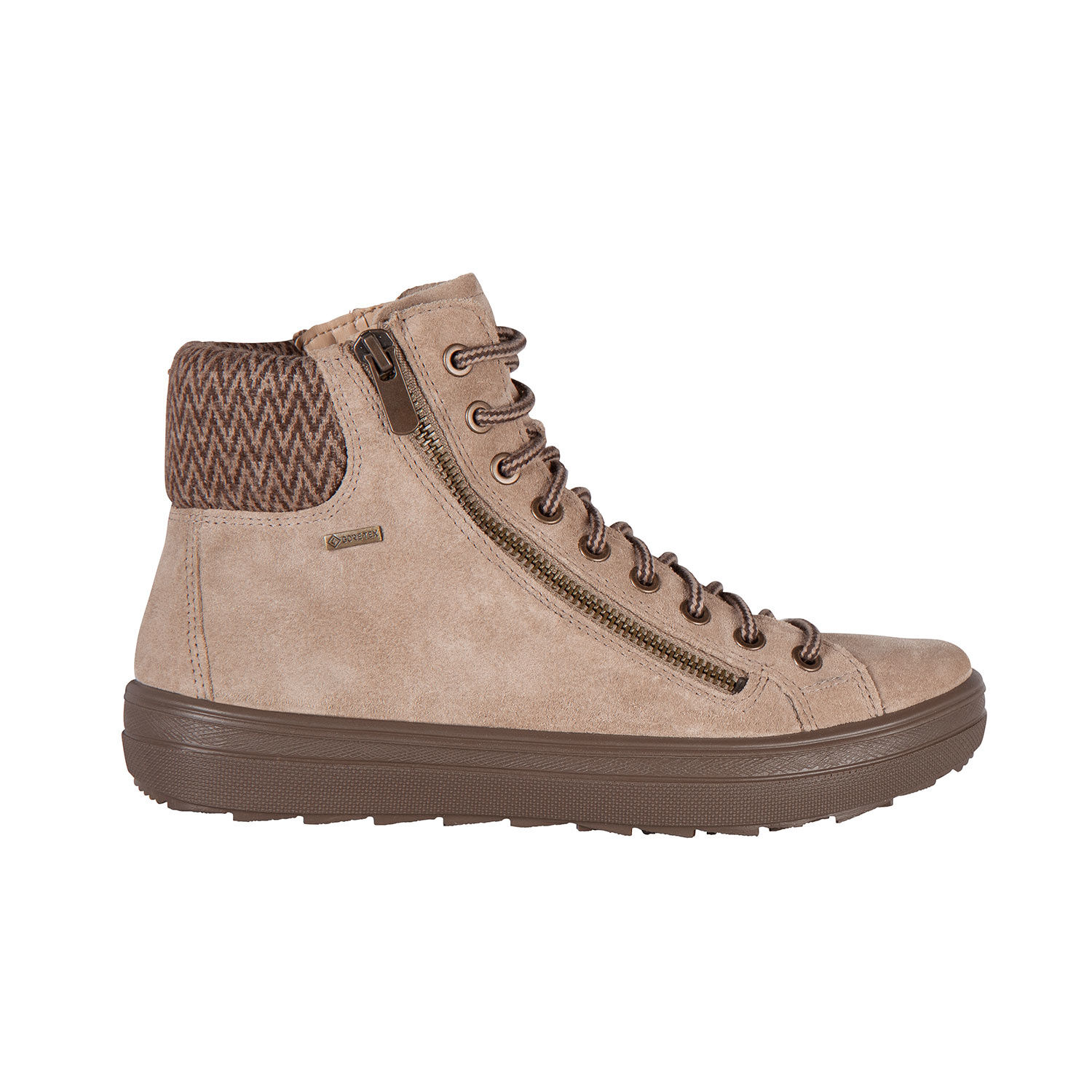 Legero Schnür-Stiefelette aus Veloursleder mit Gore-Tex