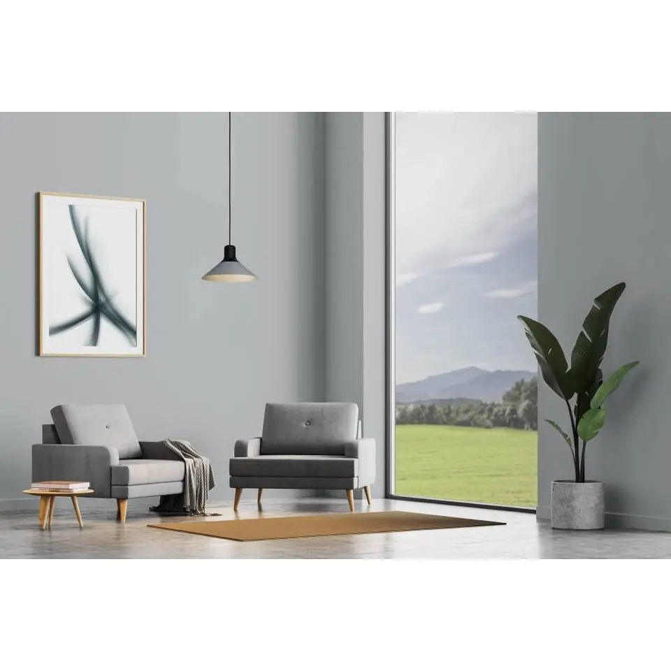 EGLO Abreosa Hanglamp - E27 - 28 cm - Zwart/Grijs