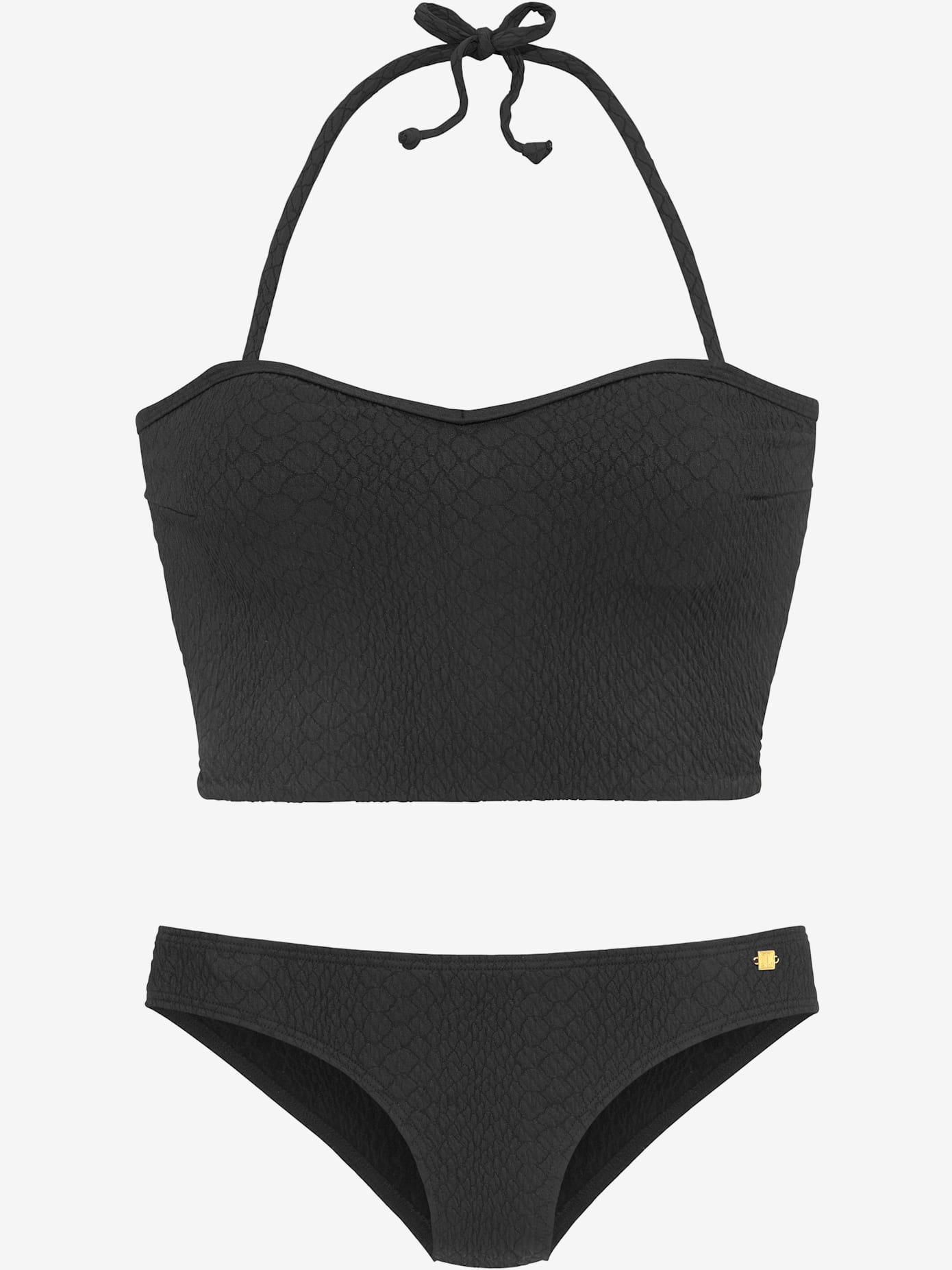 Haut de bikini bustier qualité structurée élégante au look animal