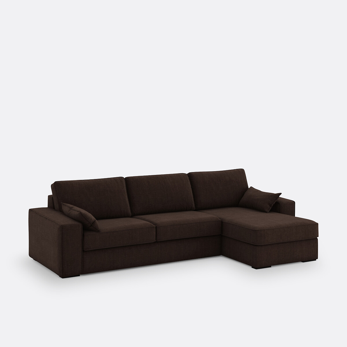 LA REDOUTE INTERIEURS<br>Sofá-cama de canto, algodão/linho, espuma Cécilia