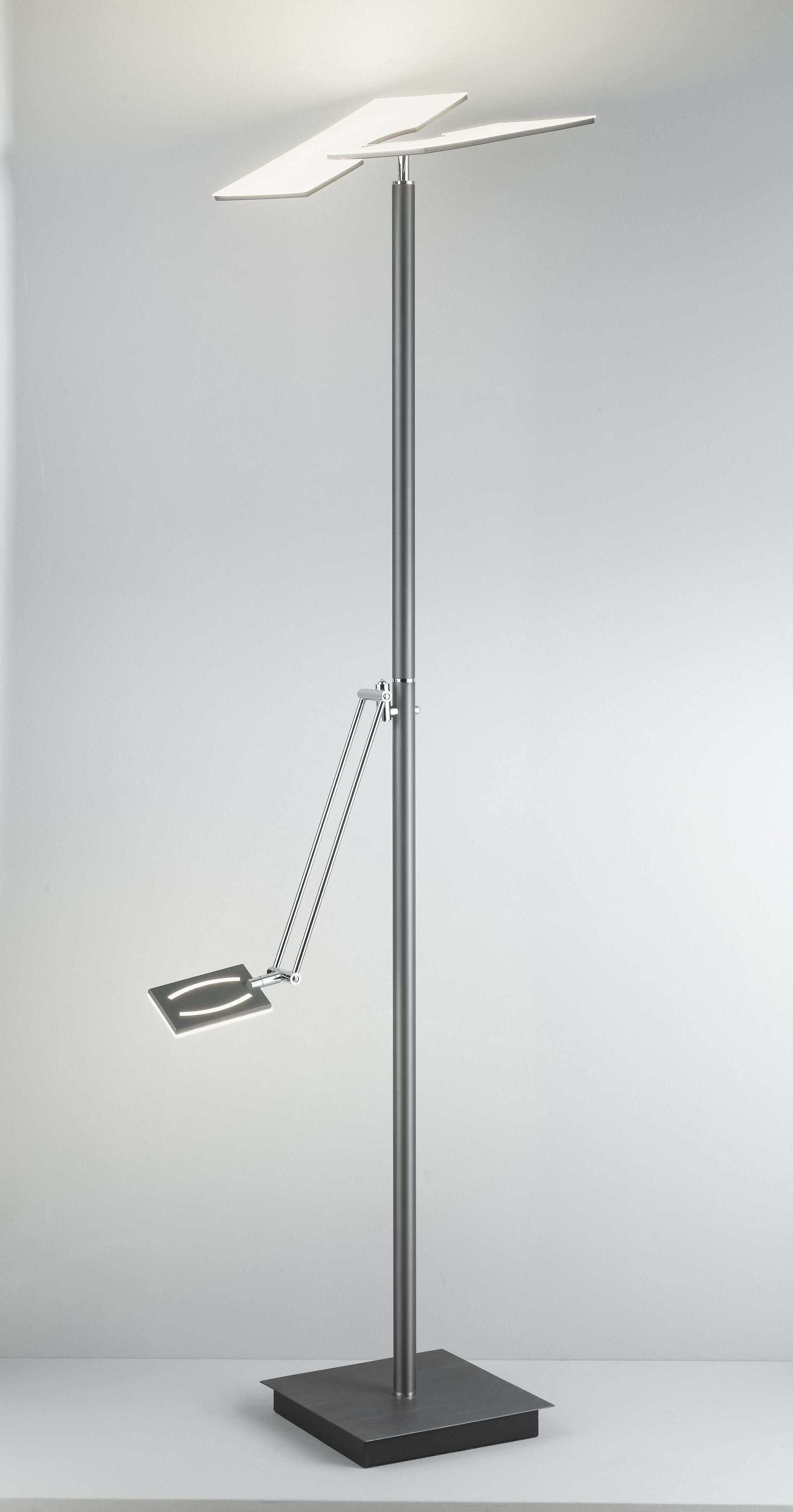 MONDO LED Deckenfluter mit Leselampe MATEO anthrazit