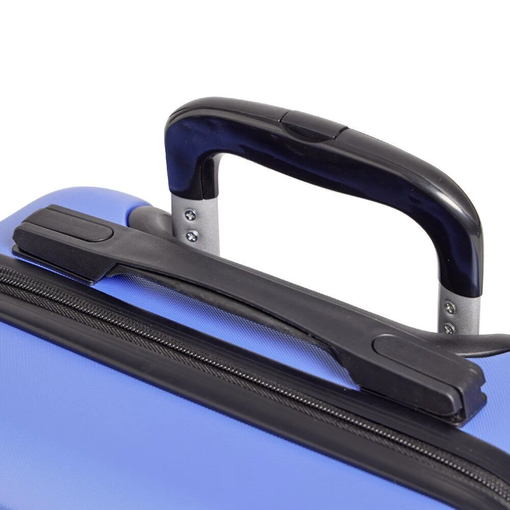 Valise cabine 92L plastique ABS bleue 51x29xH76cm