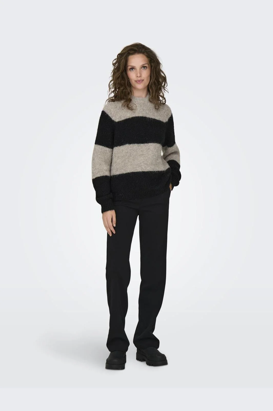 JDY Jdyzoey Life L/S Hn Raglan Pul Knt 4572958 chateau gray black
