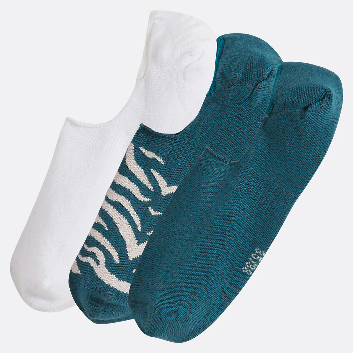 COLEÇÃO LA REDOUTE<br>Conjunto de 3 pares de meias invisíveis