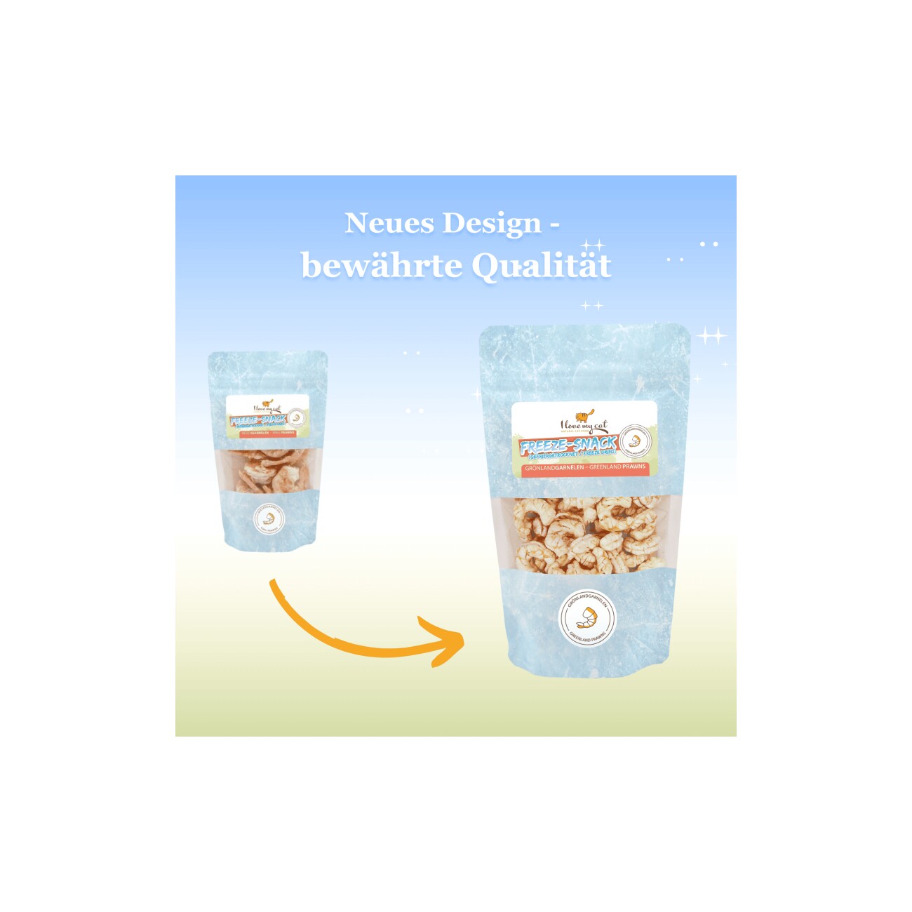 I love my cat Freeze-Snack für Katzen mit Grönlandgarnalen - 25g