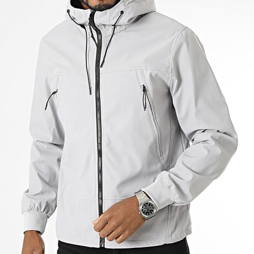 Veste Zippée Capuche Gris