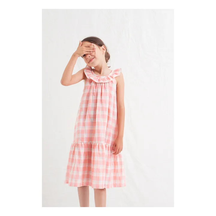 Tocoto Vintage Robe à Carreaux | Rose