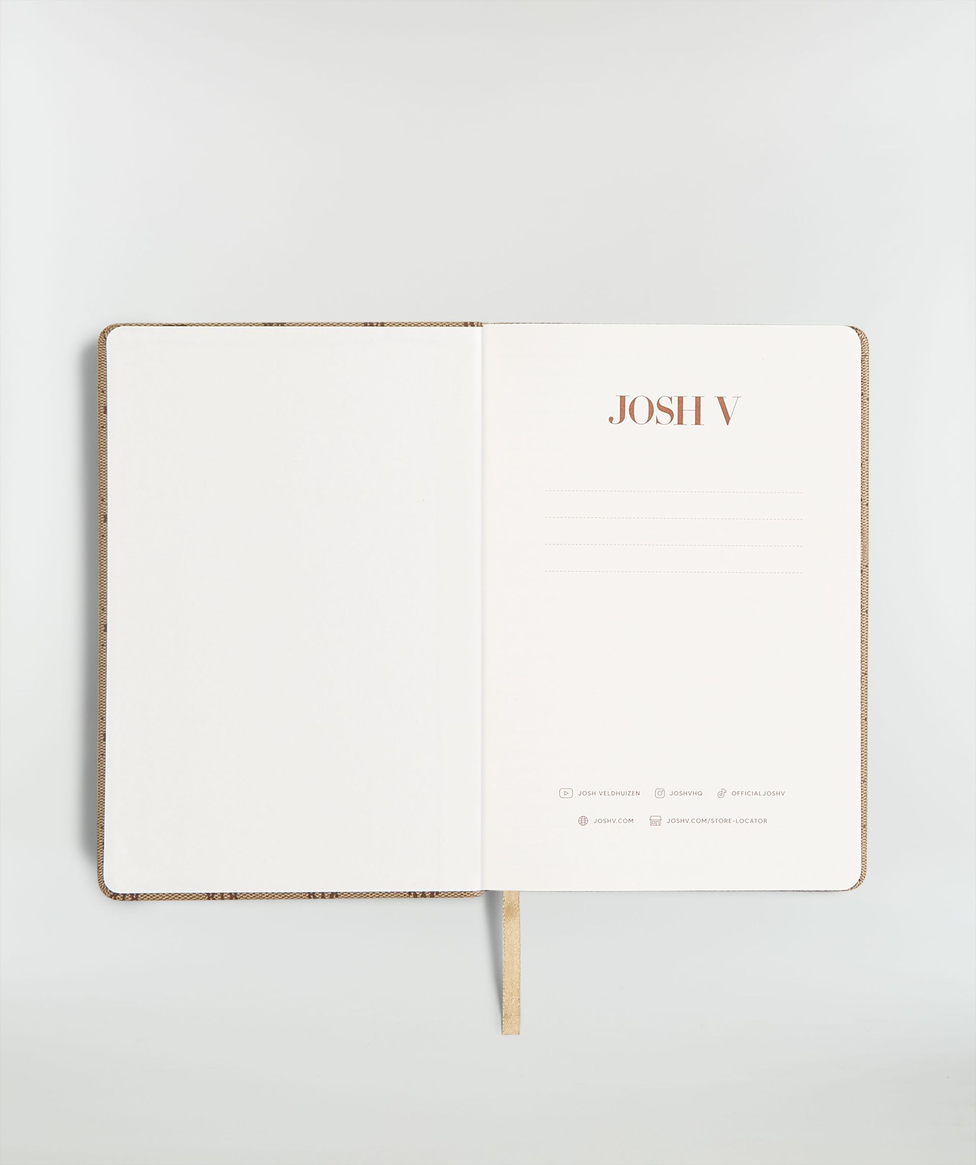 MARLOU notebook met logoprint - mink