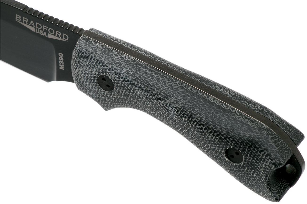 Bradford Guardian 3, 3D Black Micarta Guardian 3 M390, Sabre DLC 3S-101B