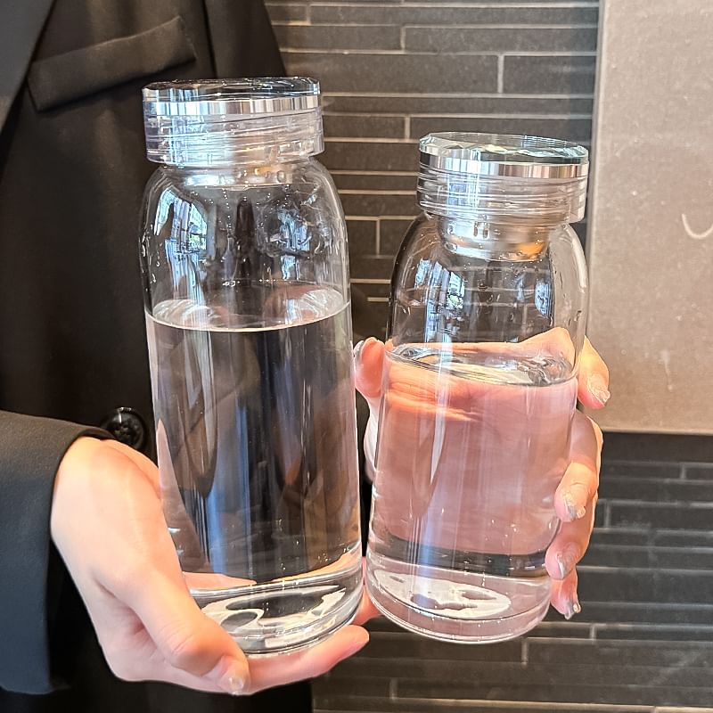 Choyce - Set: Glazen drinkfles met thee-ei + reinigingsborstel (verschillende designs)