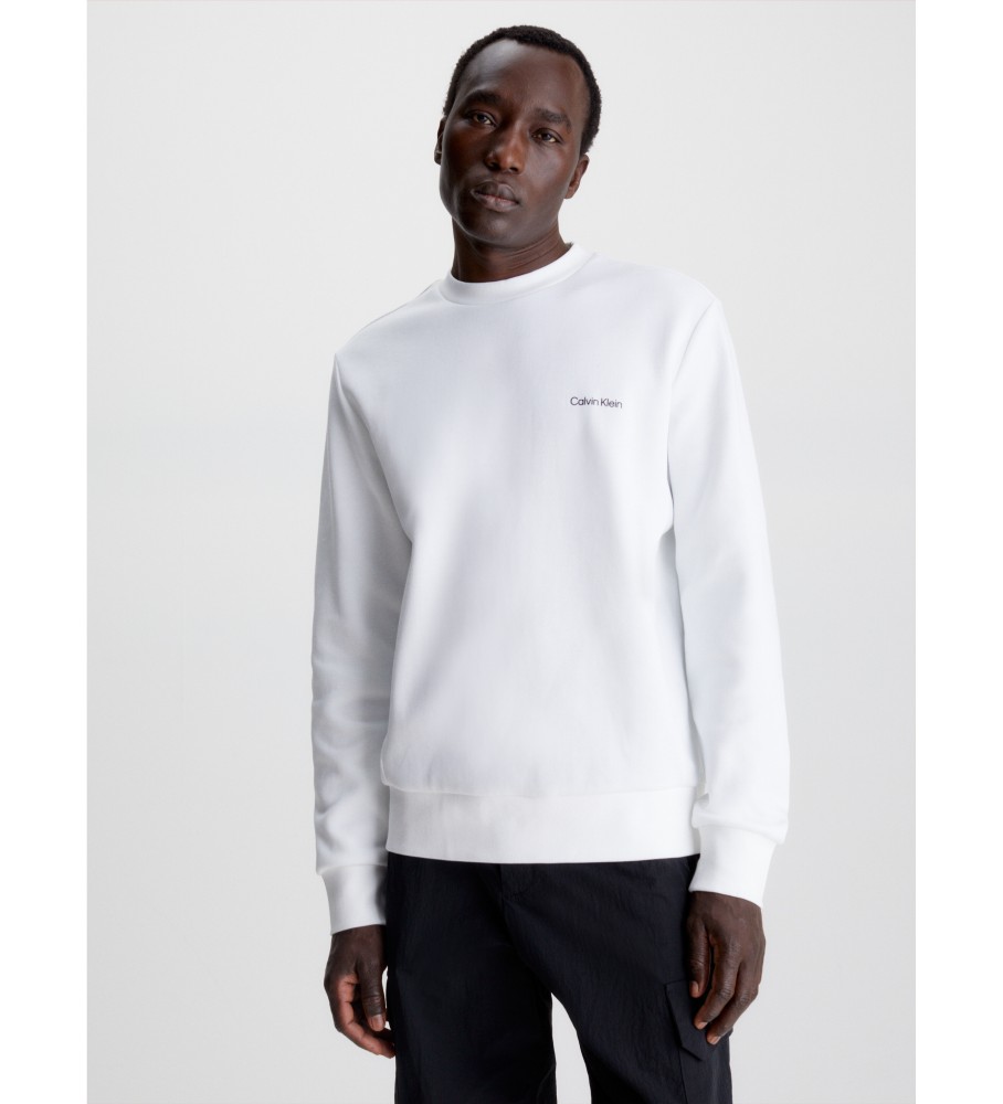 Moletom Calvin Klein em poliéster reciclado, branco