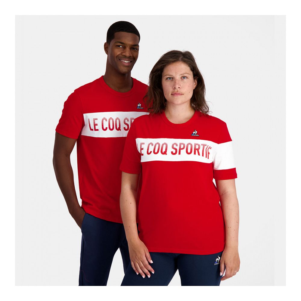 Le Coq Sportif BAT N°2 - Tee-shirt rouge electro/n.optical white