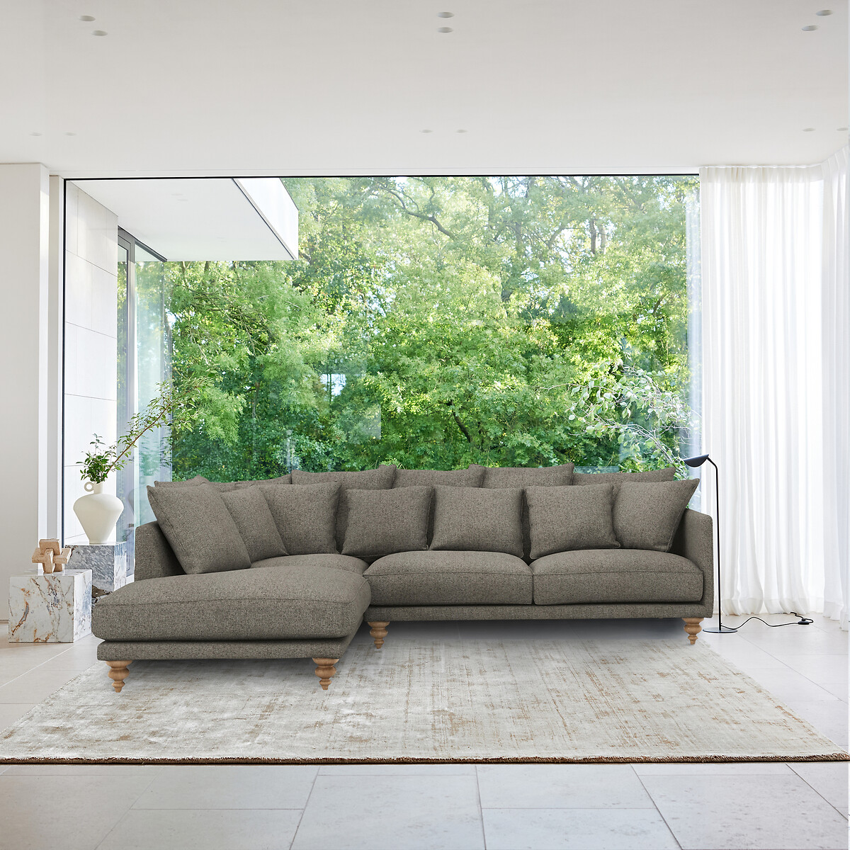AM.PM<br>Sofá de canto em tweed, Lazare