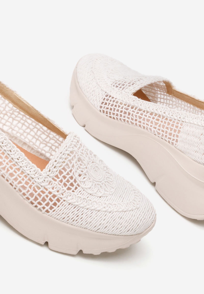 Mocassins à plateforme blancs Willena