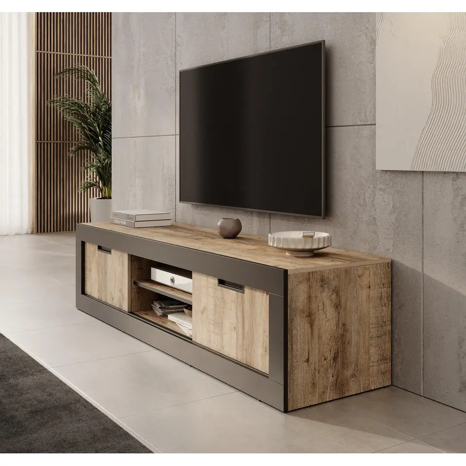 Meubella - TV-Meubel Trinidad - Eiken - 180 cm