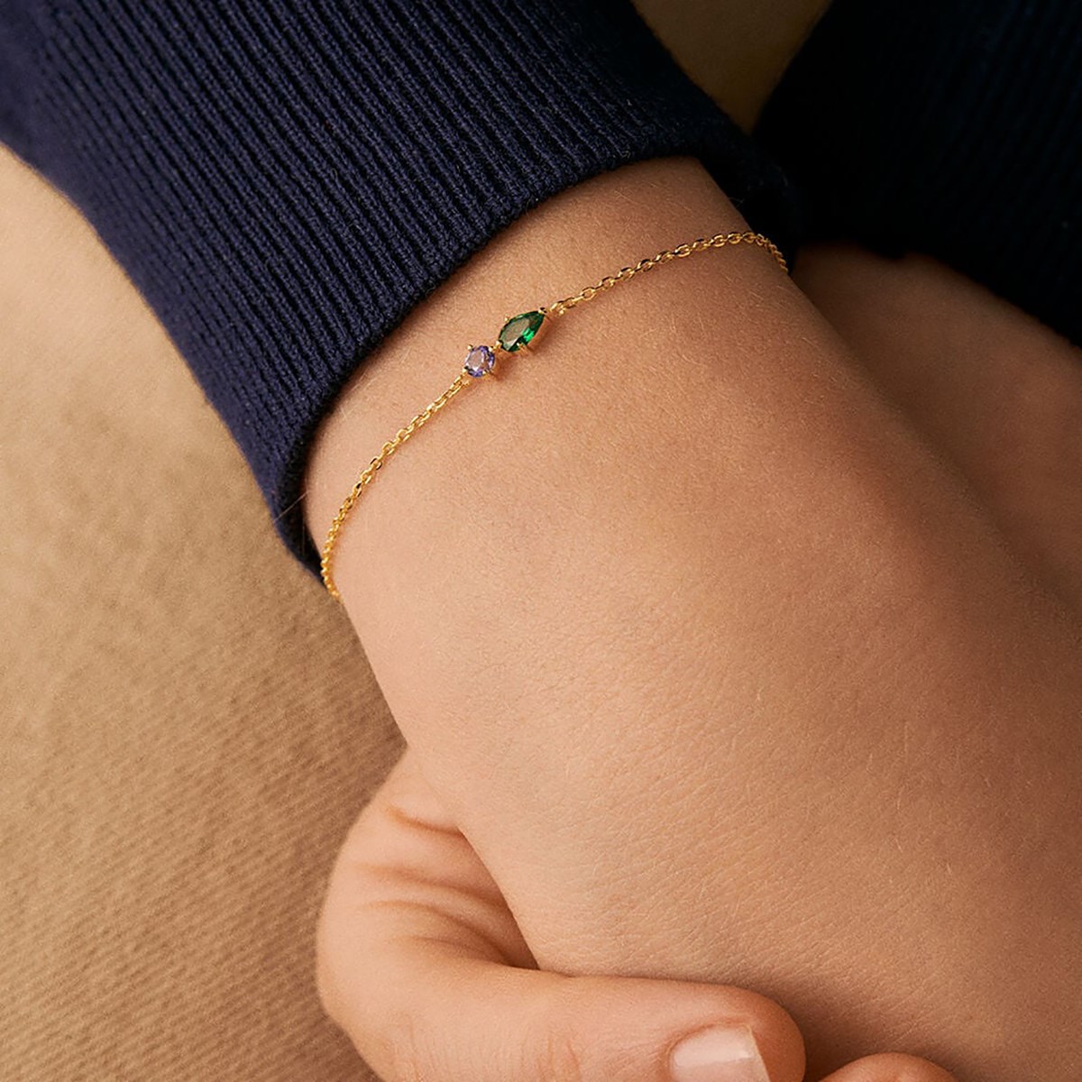 Bracelet souple Agatha Astro doré
