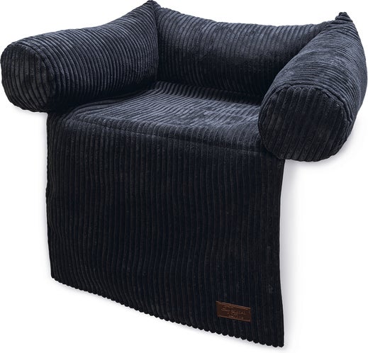 Designed by Lotte hondenkussen Ribbed antraciet 50 x 50 x 30 cm