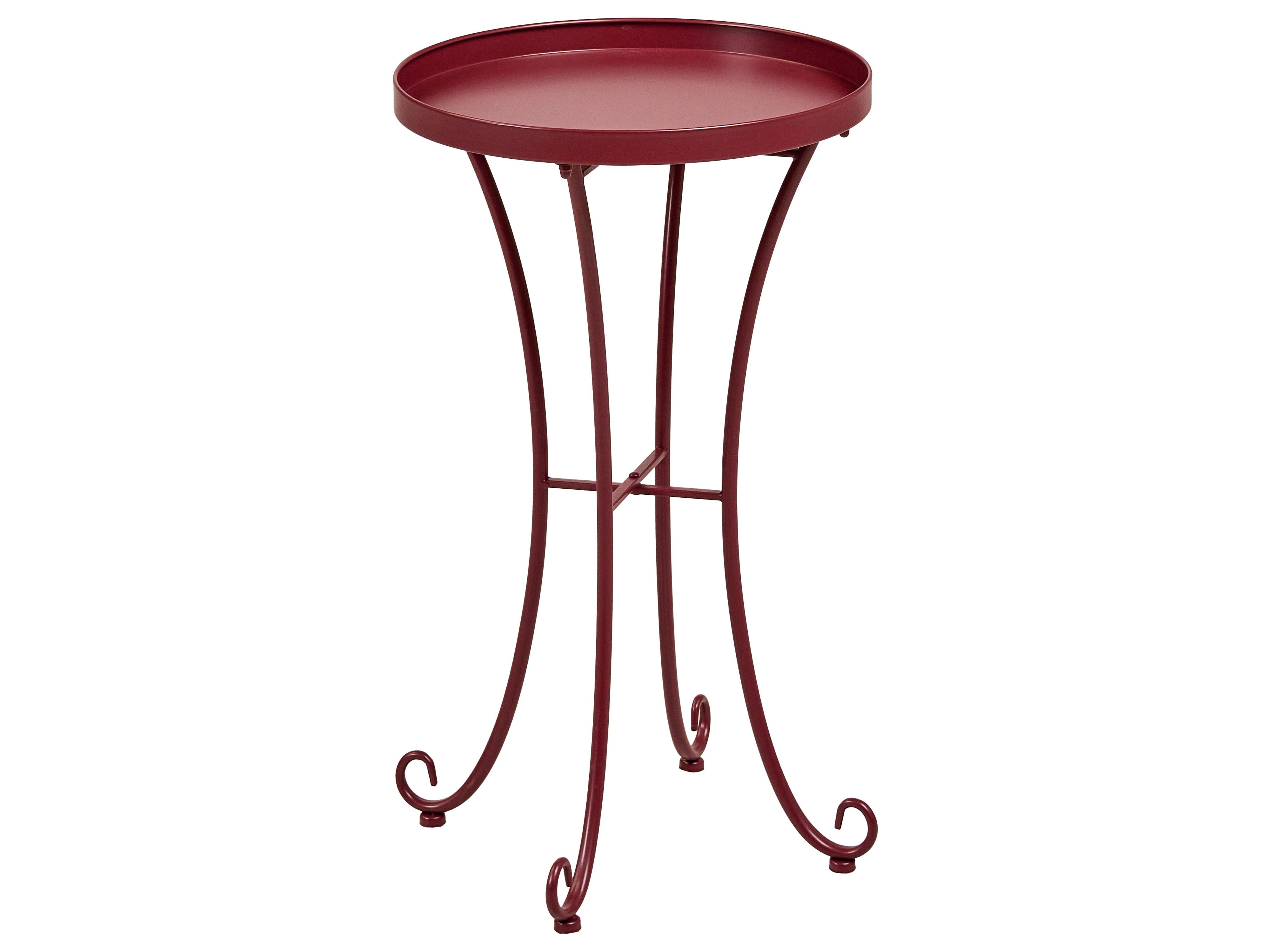 Tuin bijzettafel CAVINIA 40 cm 40 cm Metaal Bordeauxrood