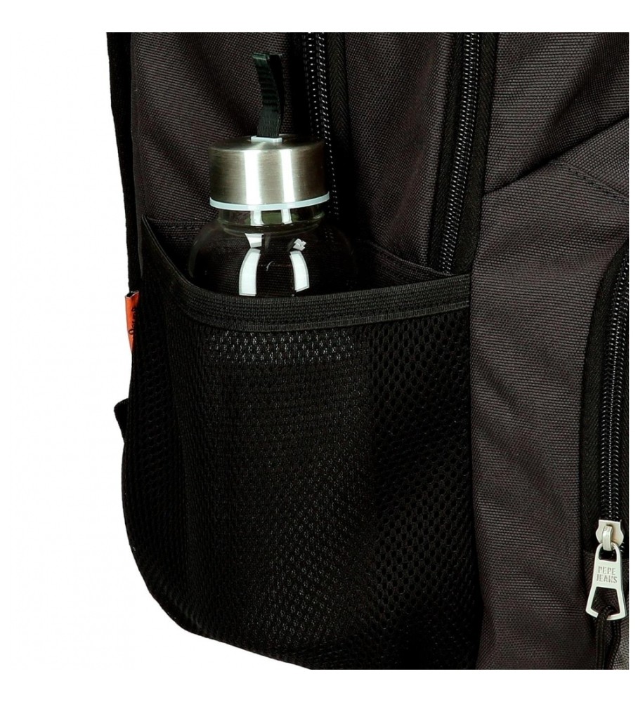 Pepe Jeans Mochila adaptable Pepe Jeans Cody 46cm dos compartimentos negro