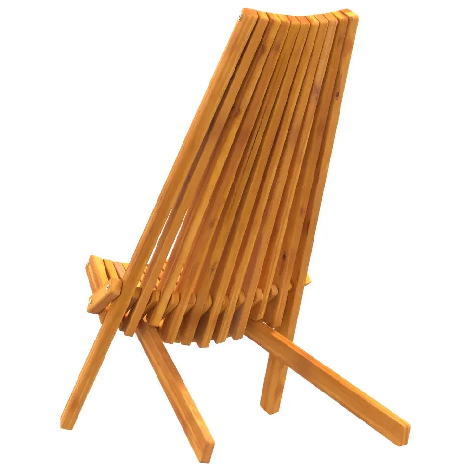vidaXL - Opvouwbare tuinstoelen - Bruin - Hout - 56x69x84 cm - 2 stuks
