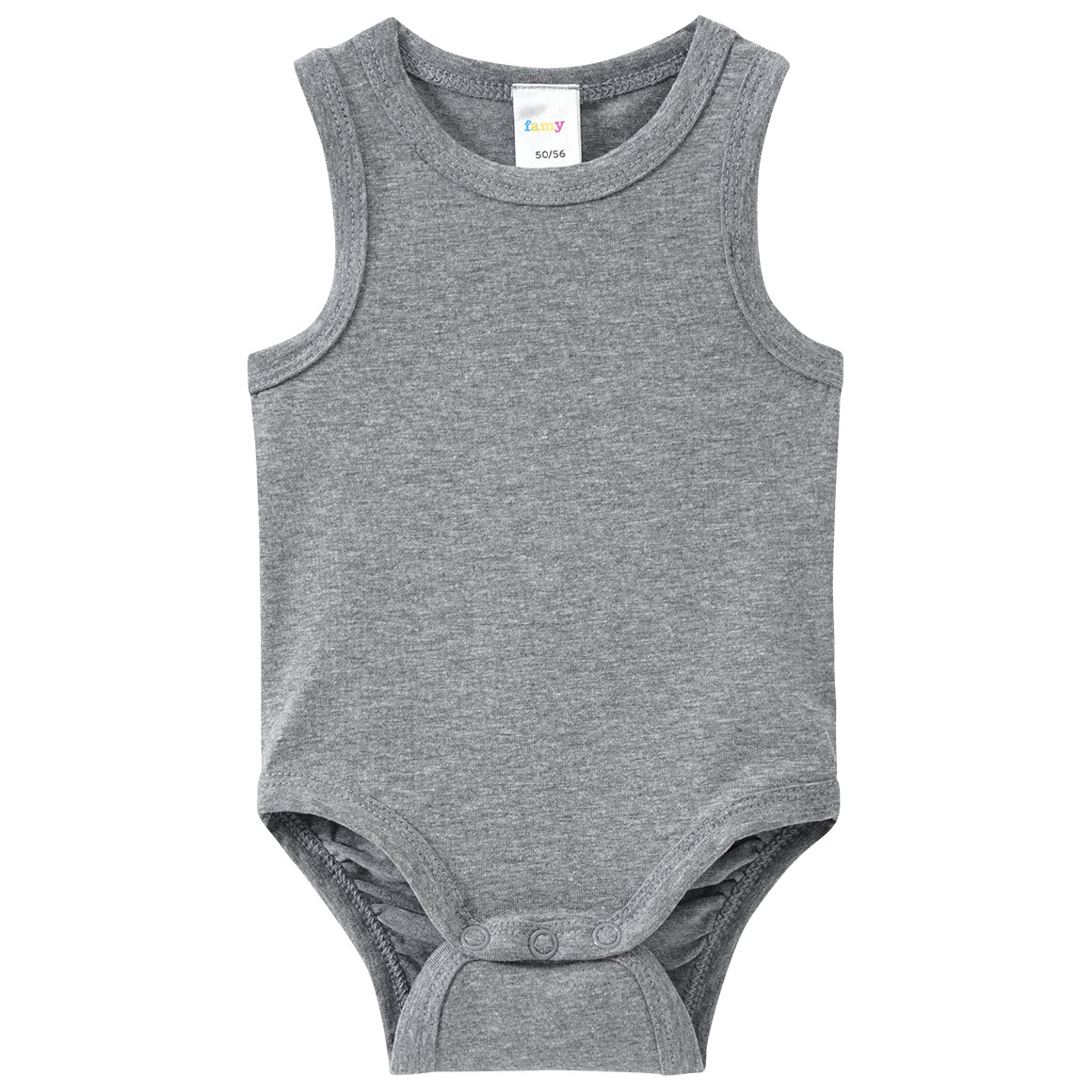 Famy 5 Baby Bodys in verschiedenen Farben grau / weiss