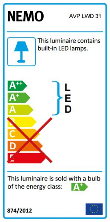 Nemo Applique à Volet Pivotant wandlamp LED wit/geel