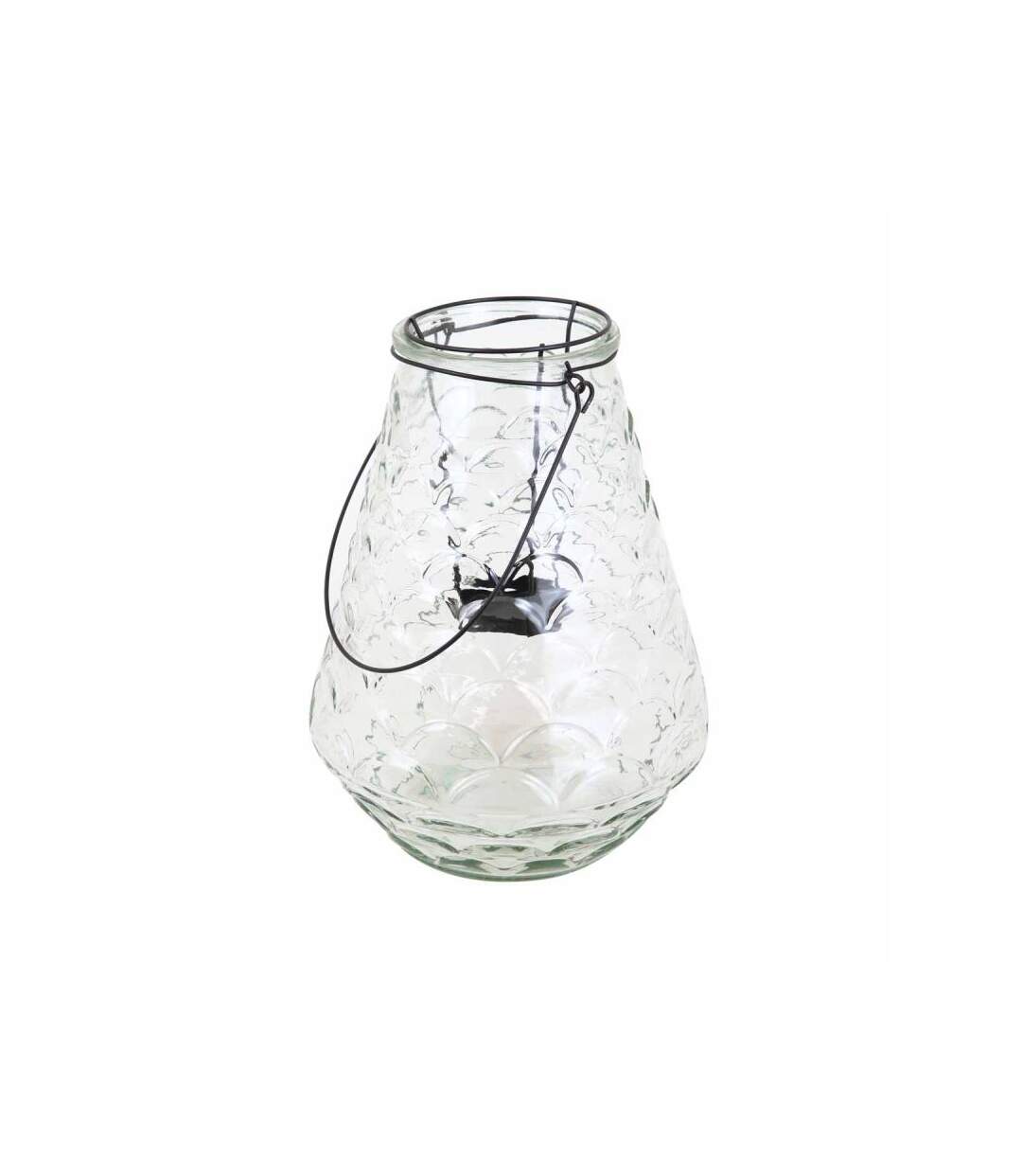 Paris Prix - Lanterne Déco bleu Wave 30cm Transparent