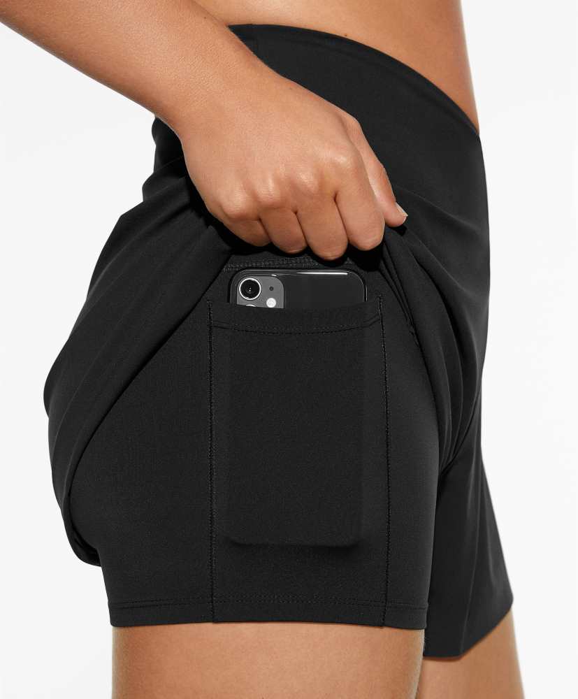 Calções com bolso de toque leve de 7 cm