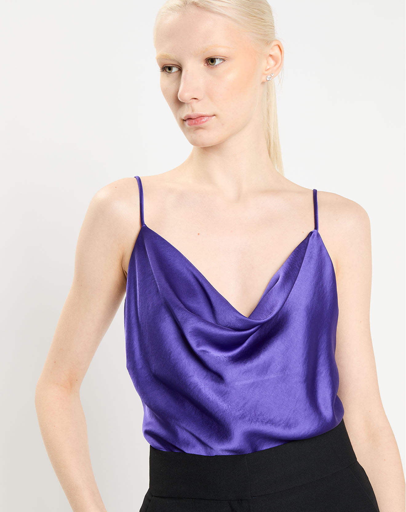 Zapa Top en Satin Topaz violet