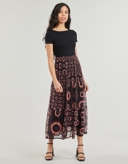 Desigual - VEST_GALIANA - Noir / Rouge / Orange