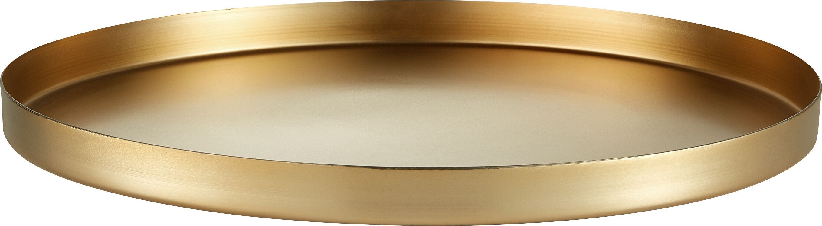 LIVIA Deko Platte - Gold / H: 2.5 cm x D: 40.0 cm