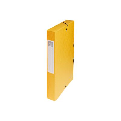 Exacompta Exabox - Boîte de classement en carte lustrée - dos 40 mm - jaune