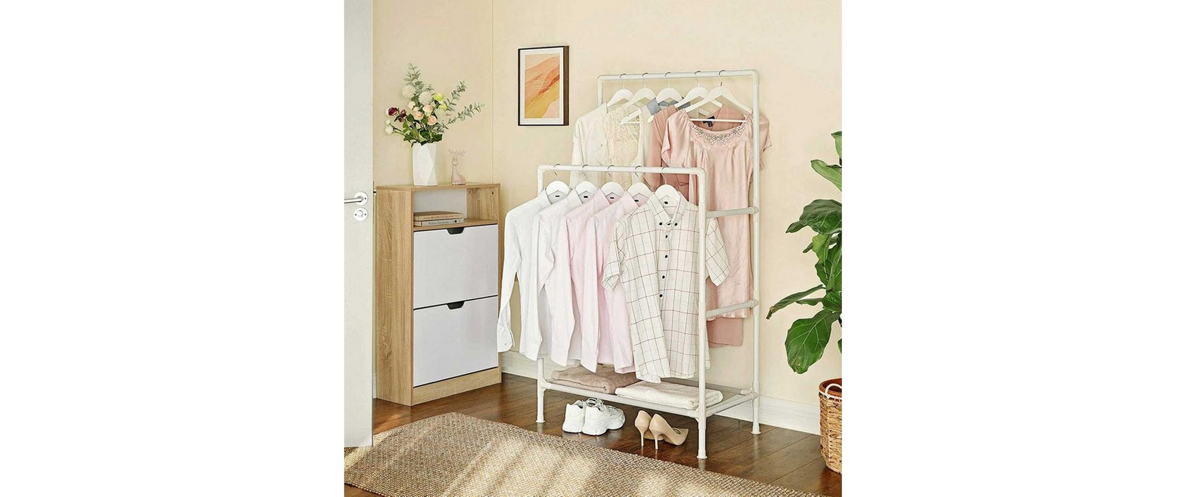 SONGMICS Garderobenständer »154 cm, Weiss«