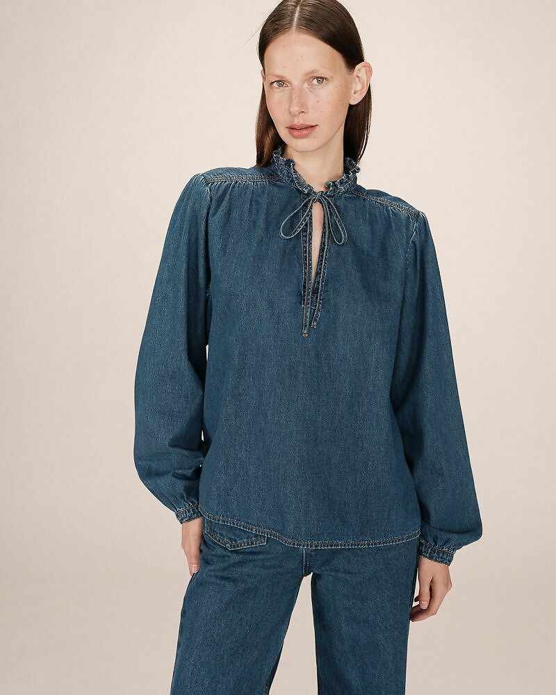 GRACE & MILA<br>Blusa em jeans SALSA