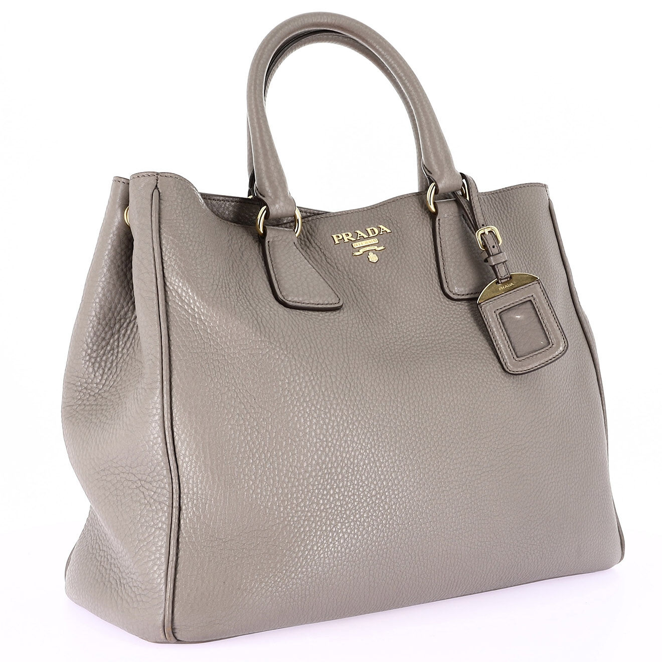 Prada Sac à main en Cuir gris Etat: Très bon état - Longueur 37 cm