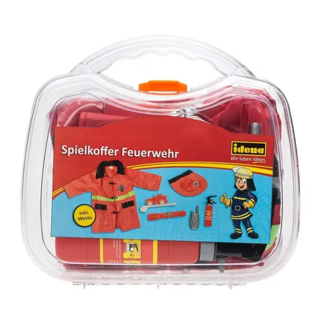 Idena Spielkoffer Feuerwehr mit Jacke